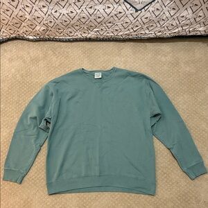 Classic Teal Crewneck Sweatshirt, Size L